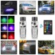 Ψείρες Αυτοκινήτου LED Τ10 (RGB) με τηλεχειρισμό